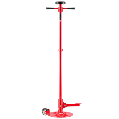 Underhoist Support Stand, 3/4 Ton Capacity Under Hoist Jack Stand with Two Wheels, Lifting from 1320 to 2032 mm, Bearing Mounted Spin Handle, Foot Pedal, Stable Base, Support Vehicle Components