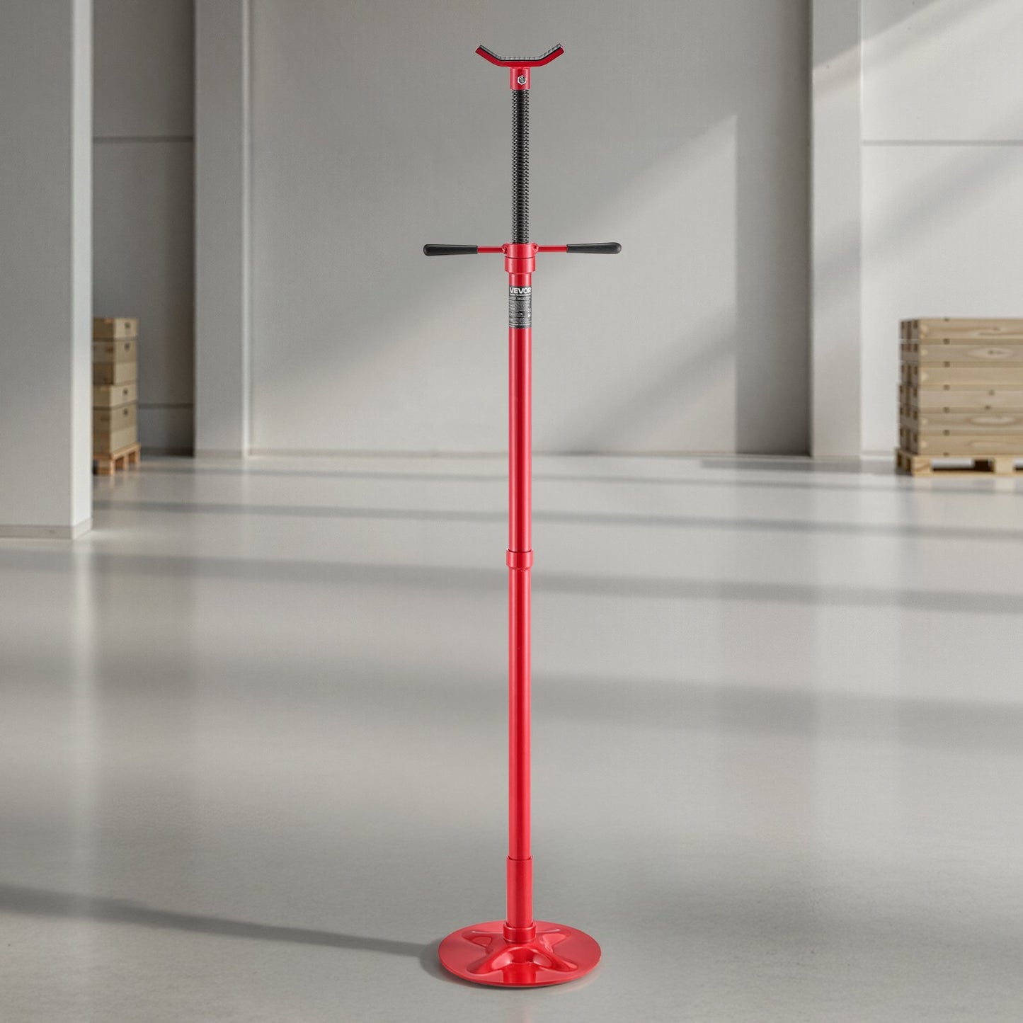 Underhoist Support Stand, 3/4 Ton Capacity Under Hoist Jack Stand, Lifting from 1372 to 2130 mm, Bearing Mounted Spin Handle, Self-Locking Threaded Screw, Stable Base, Support Vehicle Components