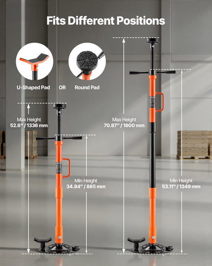 Underhoist Support Stand, 1 Ton Capacity Under Hoist Jack Stand with Handle, Adjustable Height, Bearing Mounted Spin Handle, Self-Locking Threaded Screw, Stable Base, Support Vehicle Components