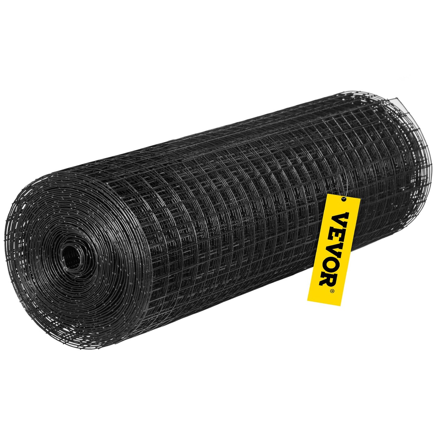 Hardware Cloth, 24\" x50\' & 1\"x1\" Mesh Size, Galvanized Steel Vinyl Coated 16 Gauge Welded Wire with A Cutting Plier & A Pair of Fabric Gloves, for Garden Fencing & Pet Enclosures, Black