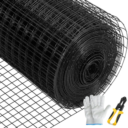 Galvanized Steel Vinyl Coated Mesh Wire Fencing, 122 x 1524cm, 16 Gauge