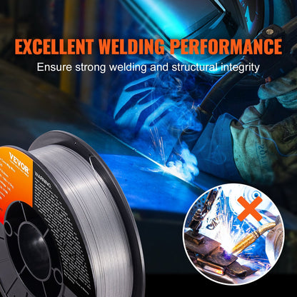 Gasless MIG Welding Wire, E71T-GS 0.8mm 4.5kg, Low Spatter for Outdoor Use