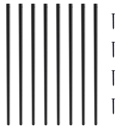 VEVOR Staircase Metal Balusters, 3/4'' Round x 32'' Long Aluminum Decorative Banister