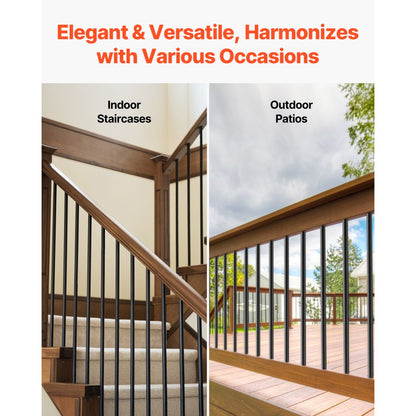 Staircase Balusters 101 Pack 660mm Aluminum Spindles with Screws/Rail Caps