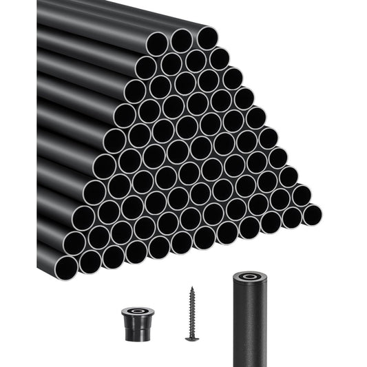 Staircase Balusters 101 Pack 660mm Aluminum Spindles with Screws/Rail Caps