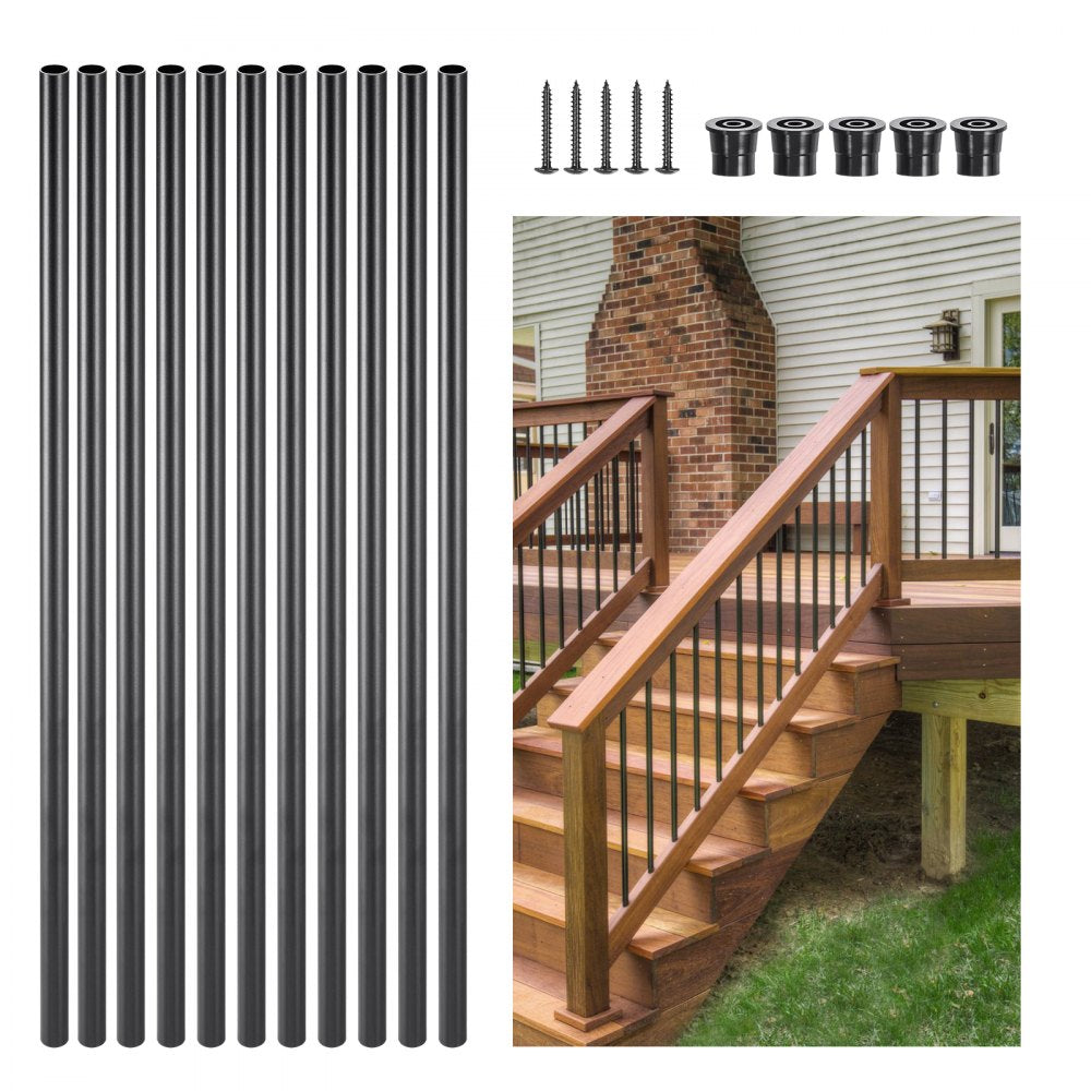 Staircase Balusters 101 Pack 660mm Aluminum Spindles with Screws/Rail Caps