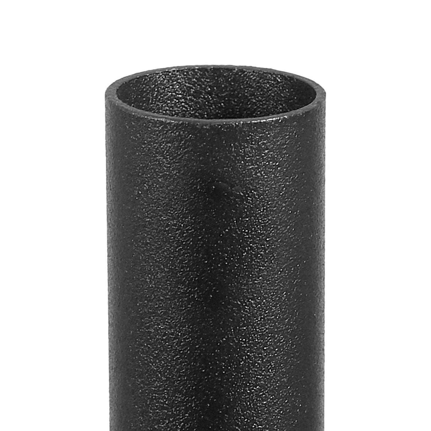 125 Pack Deck Balusters, 66 cm Aluminum Railing Spindles, 1.9 cm Diameter Hollow Round Metal Decking Stair Balusters with Connectors, Screws, for Deck, Porch & Staircase Railing Fence, Black