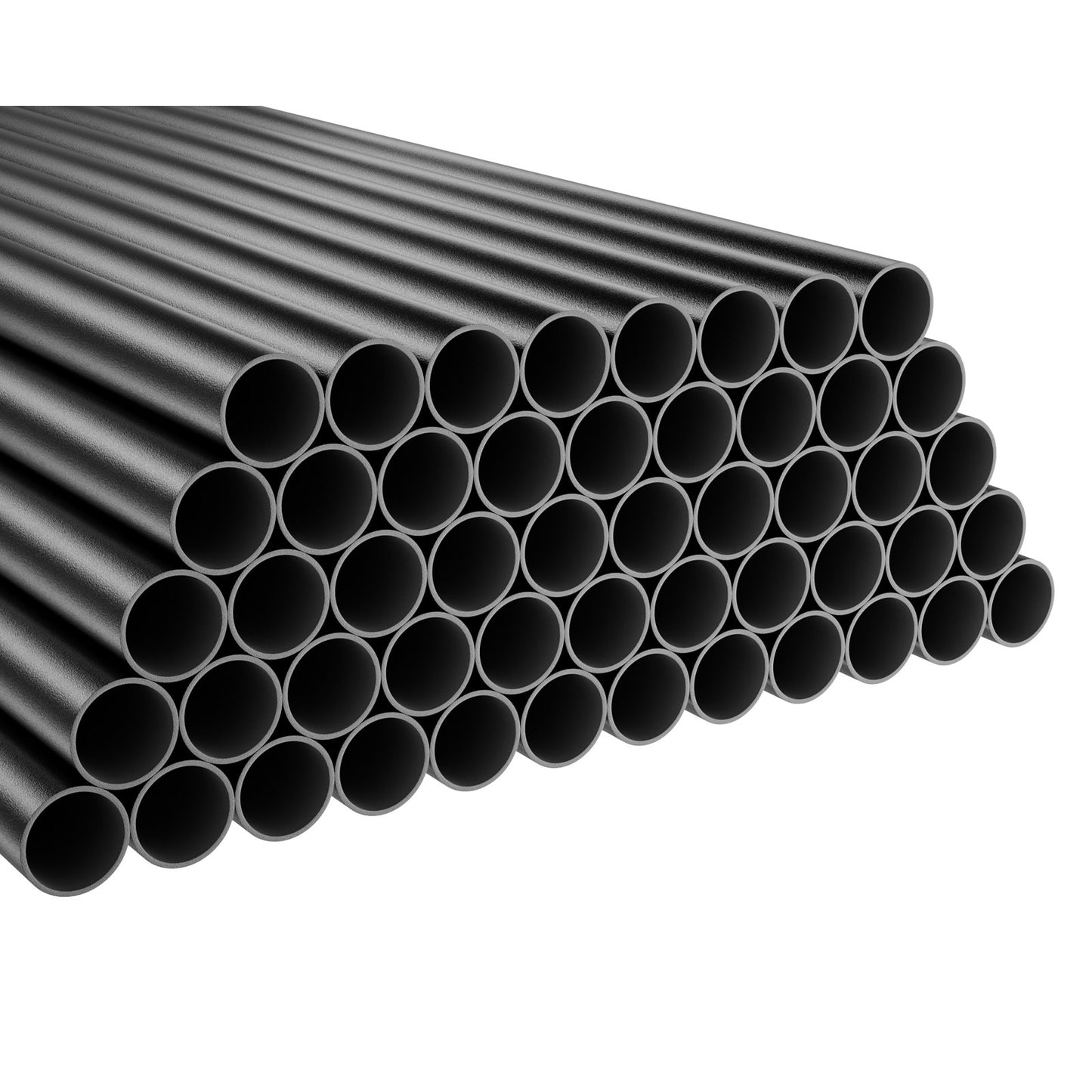 125 Pack Deck Balusters, 91.4 cm Aluminum Railing Spindles, 1.9 cm Diameter Hollow Round Metal Decking Stair Balusters with Connectors, Screws, for Deck, Porch & Staircase Railing Fence, Black