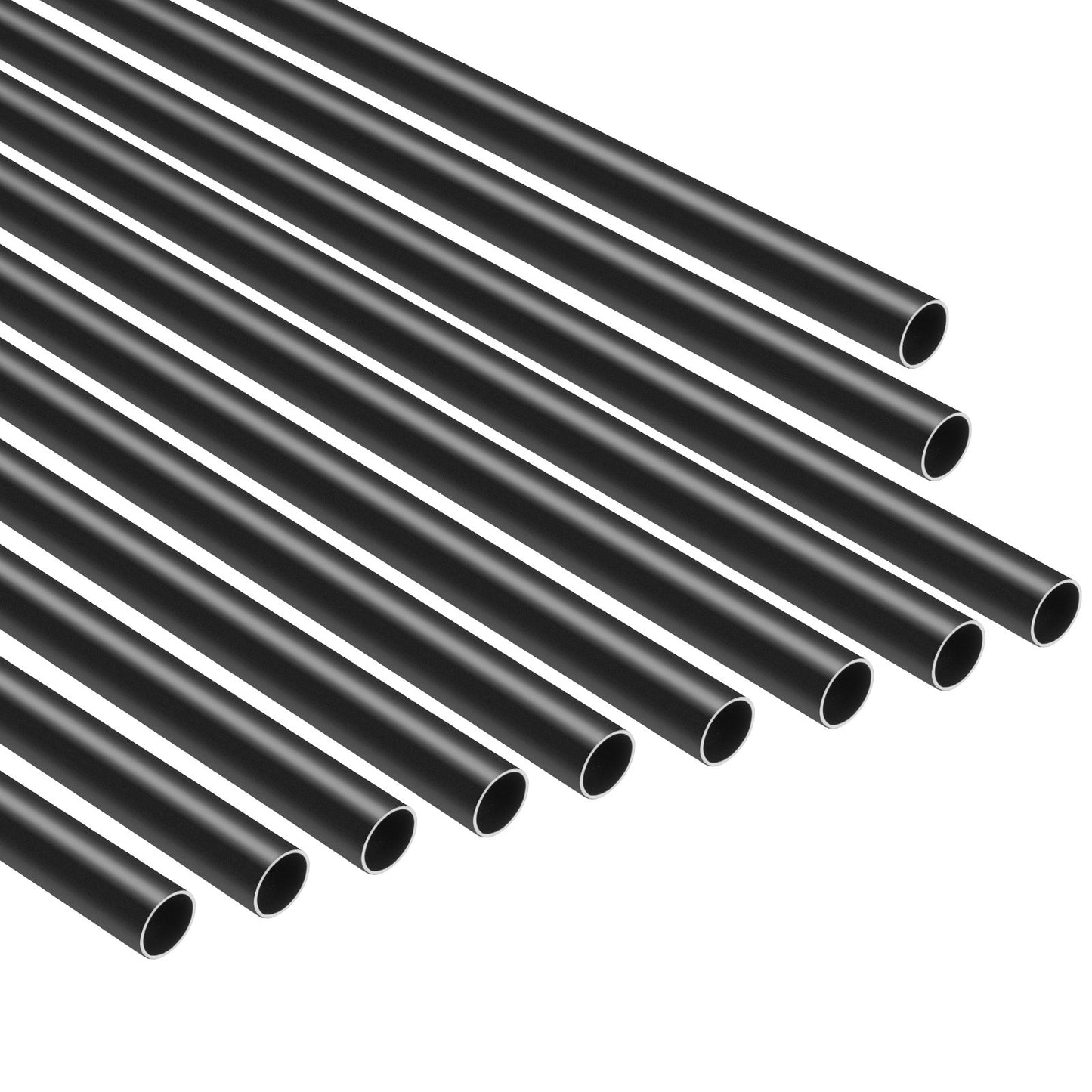 Staircase Balusters 51 Pack, 660 mm Aluminum Stair Balusters, 19 mm Water-Proof Round Metal Spindle Railing, Hollow Deck Railing with Rail Caps & Screws for Stairs, Porch, Patio, Fence, Black