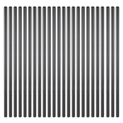 Staircase Balusters 51 Pack, 660 mm Aluminum Stair Balusters, 19 mm Water-Proof Round Metal Spindle Railing, Hollow Deck Railing with Rail Caps & Screws for Stairs, Porch, Patio, Fence, Black