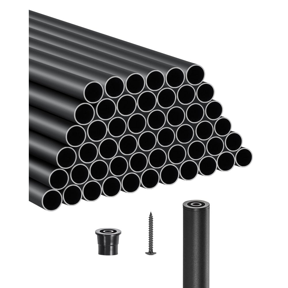 Staircase Balusters 51 Pack 914mm Aluminum Spindles with Screws/Rail Caps