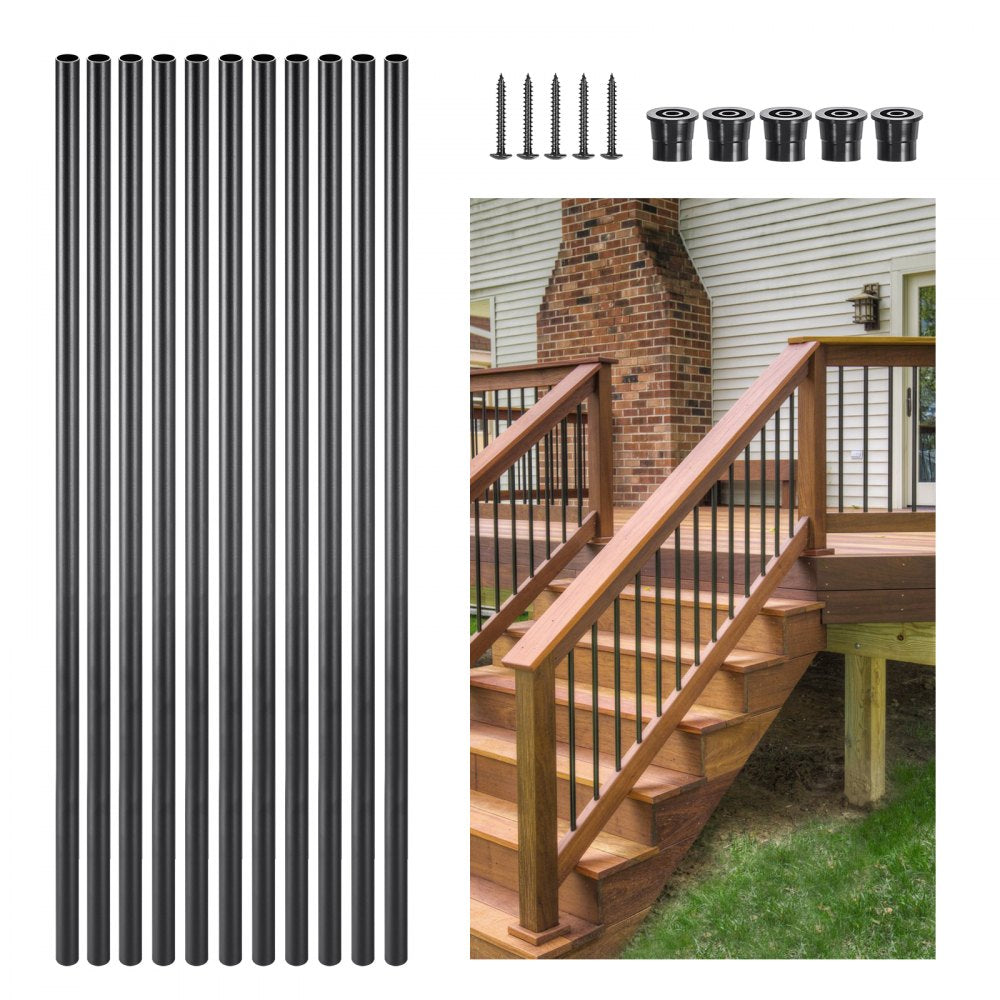 Staircase Balusters 51 Pack 914mm Aluminum Spindles with Screws/Rail Caps