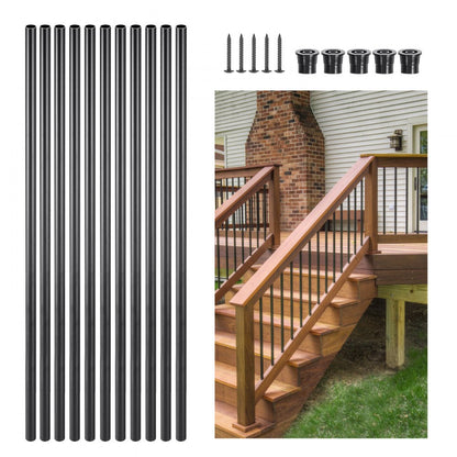 Staircase Balusters 51 Pack 914mm Aluminum Spindles with Screws/Rail Caps