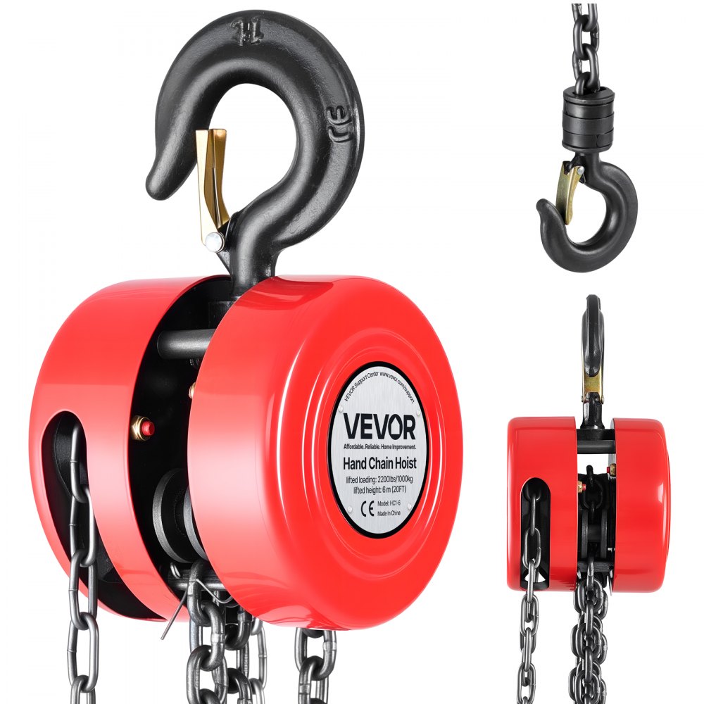 Hand Chain Hoist 1 T Capacity 6 m Manual Chain Block with G70 Chain