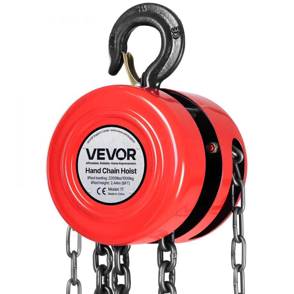 Hand Chain Hoist 1 T Capacity 2.44 m Manual Chain Block with G70 Chain