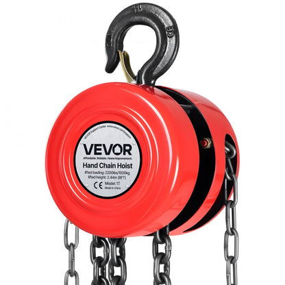 Hand Chain Hoist 1 T Capacity 2.44 m Manual Chain Block with G70 Chain