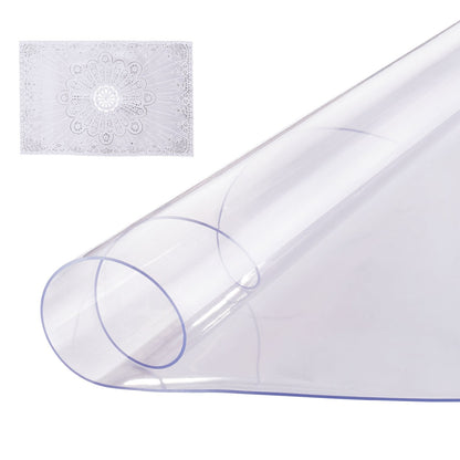 Clear Round PVC Table Protector, 1.22m Diameter, 2.0mm Thick, 2.8 kg
