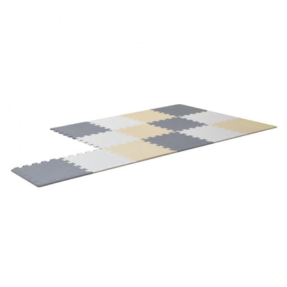Kids Foam Puzzle Floor Playmat 0.4 in 16 Pcs Interlocking EVA Soft Tiles