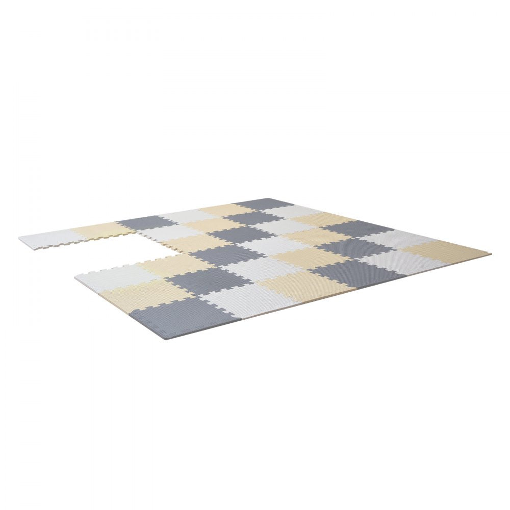 Kids Foam Puzzle Floor Playmat 0.4 in 36 Pcs Interlocking EVA Soft Tiles