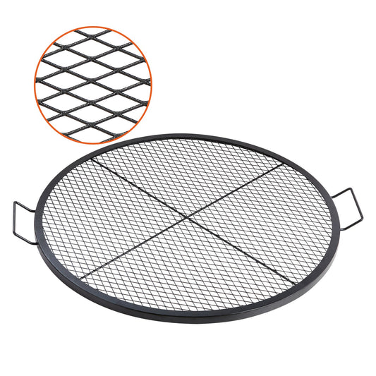 VEVOR X-Marks Fire Pit Grill Grate, Round Cooking Grate, Heavy Duty Steel Campfire