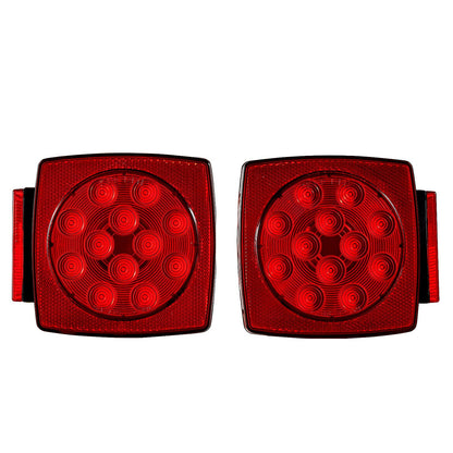 Trailer Lights, LED Trailer Tail Lights Kit with Stop Brake Turn Tail License Plate Clearance Lamp, Waterproof Tow Lighting Kit with Wiring Harness for Boat Truck Camper RV Snowmobile Caravan