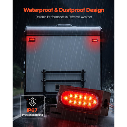 Trailer Lights, LED Trailer Tail Lights Kit with Stop Brake Turn Tail Clearance (Side) Lamp, Left and Right Waterproof Dustproof Tow Lighting Kit for Boat Truck Camper RV Snowmobile Bus Caravan