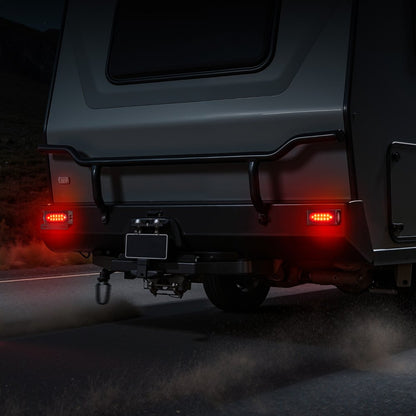 Trailer Lights, LED Trailer Tail Lights Kit with Stop Brake Turn Tail Clearance (Side) Lamp, Left and Right Waterproof Dustproof Tow Lighting Kit for Boat Truck Camper RV Snowmobile Bus Caravan