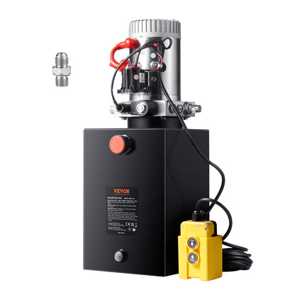 12 Quart Hydraulic Power Unit, 3 Gal Capacity, 3,200 PSI, DC 12V, Single-Acting