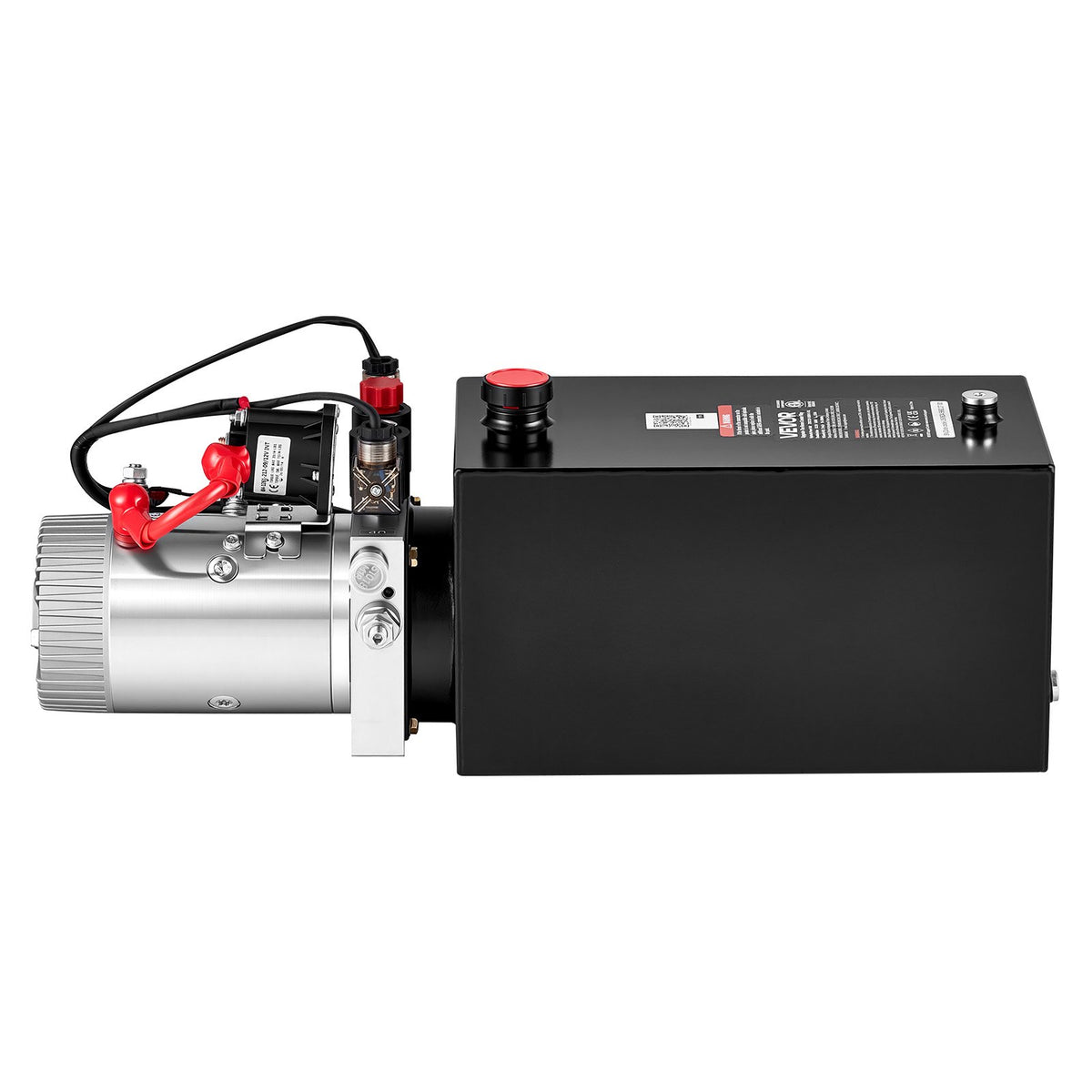 10L Hydraulic Pump, Double Acting Hydraulic Trailer Pump, 22Mpa Max Relief Pressure, 3.4L/Min Flow Rate, DC12V 1.6KW Power Unit for Dump Trailer Car Lifting (Horizontal Installation)
