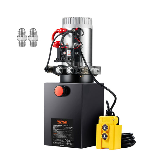VEVOR Hydraulic Pump, 10 Quart Hydraulic Power Unit, Double Acting Dump Trailer