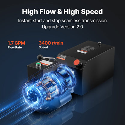Hydraulic Pump Power Unit AC 220V 15 Quart Single Acting Hydraulic Unit