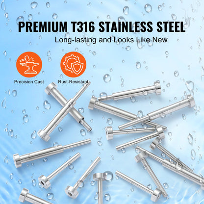 VEVOR 20 Pack Invisible Cable Railing kit, T316 Stainless Steel 3.2mm Invisible