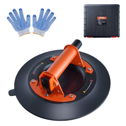 Heavy Duty Vacuum Suction Cup Lifter, 0.25m, 449kg Capacity, Steel Handle