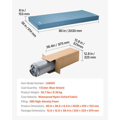 VEVOR Hospital Medical Bed Mattress 153 mm Water Resistant Non Slip Home Foam