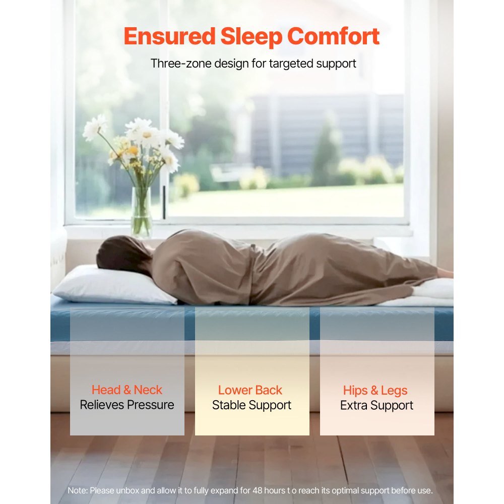 VEVOR Hospital Medical Bed Mattress 153 mm Water Resistant Non Slip Foam 159 kg