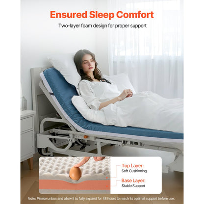 VEVOR Hospital Medical Bed Mattress 89 mm Water Resistant Non Slip Home Foam