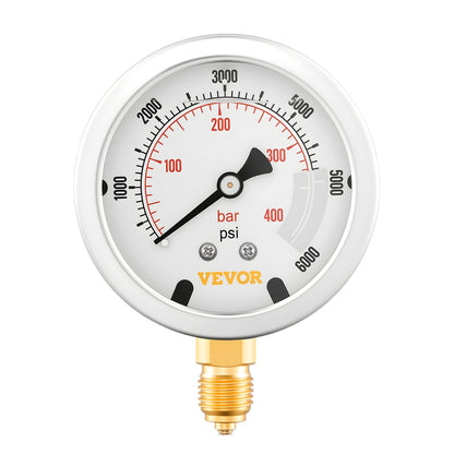 Hydraulic Pressure Test Kit, 10/60/160/400/600 Bar (150/900/2300/6000/9000 PSI), Hydraulic Gauge Kit 5 Gauges 20 Couplings 4 Quick-Release Couplers 3 Hoses for Excavator Construction Machinery