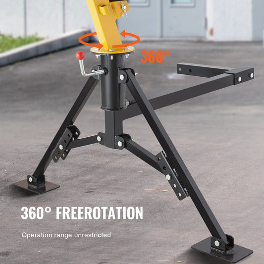 Hydraulic Truck Crane, 454 kg Capacity, 360° Swivel, Hitch Mounted, Multi-Boom