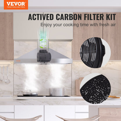 Charcoal Filter for Ductless Range Hoods, 2-Pack, Easy Install, 0.33 kg Each