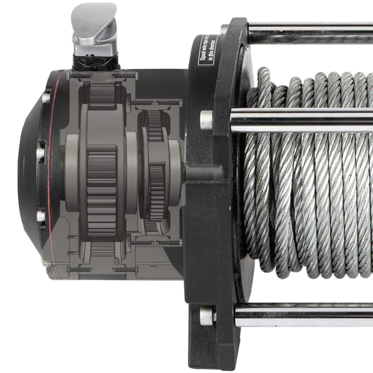 VEVOR Industrial Hydraulic Winch 6803kg, Hydraulic Anchor Winch with 24m Strong
