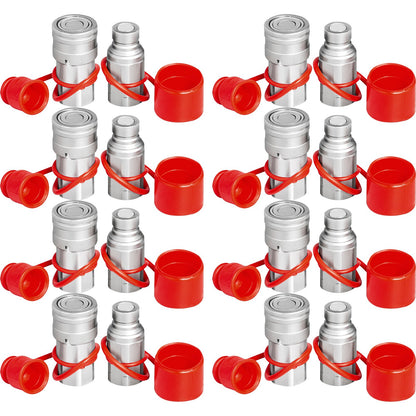 VEVOR Skid Steer Hydraulic Quick Connect 1/2" Body Hydraulic Coupler 1/2" NPT Hydraulic