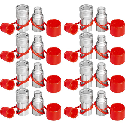 Hydraulic Quick Connect Couplers 0.5m NPT, 8 Pairs, ISO 16028 Standard