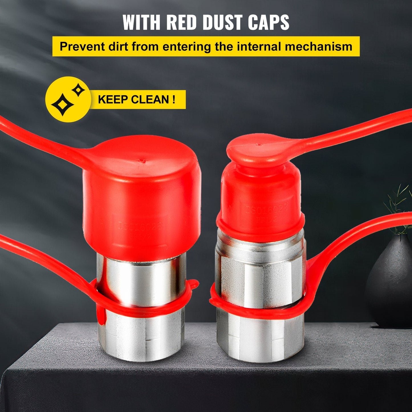 Hydraulic Quick Connect Coupler Set, 12.7mm Body, 1.36 kg, ISO 16028 Certified