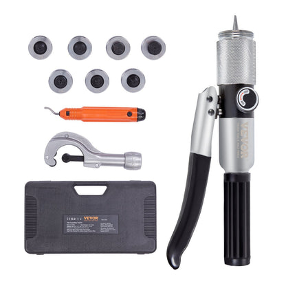 Hydraulic Tube Expander Kit, 0.95-2.85 cm OD, with 7 Heads and Pipe Cutter