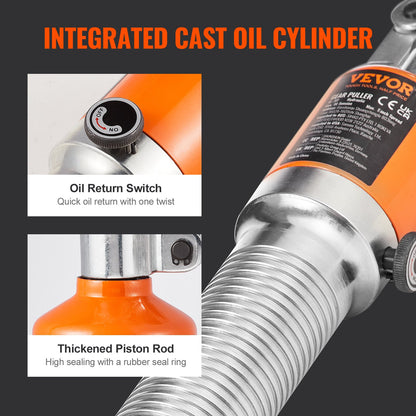 VEVOR Hydraulic Gear Puller 5 Ton Wheel Pulley Bearing 2 or 3-Jaw with Case