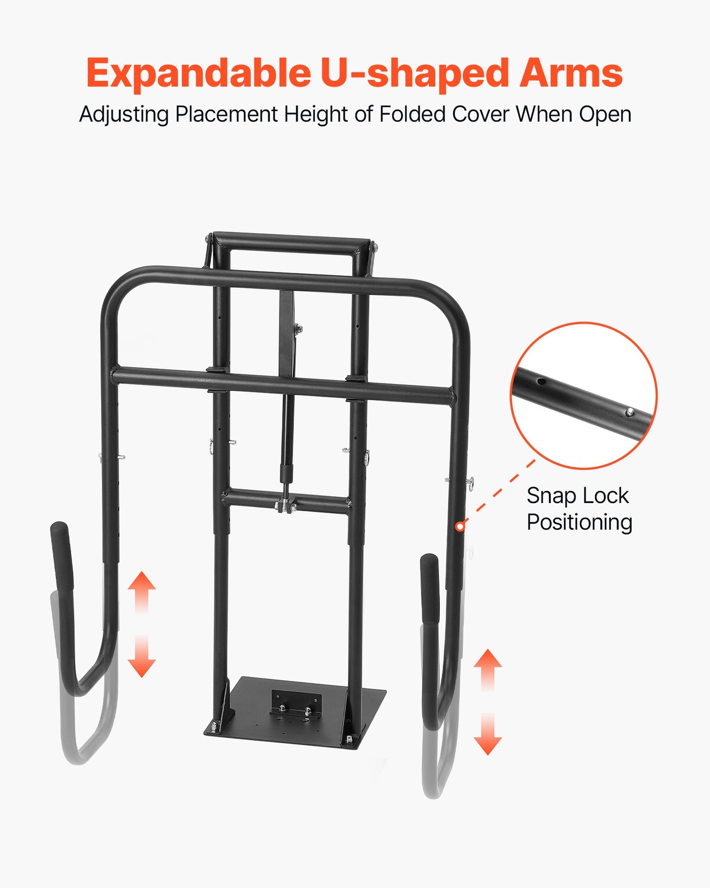 Hydraulic Spa Cover Lift, Hot Tub Cover Lift, Adjustable Height 840-1050 mm and Width from 1350-2350 mm, Mounted Underneath on One Side, Compatible with Various Sizes of Hot Tubs & Spas