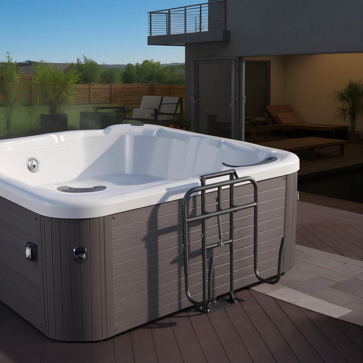 Hydraulic Spa Cover Lift, Hot Tub Cover Lift, Adjustable Height 840-1050 mm and Width from 1350-2350 mm, Mounted Underneath on One Side, Compatible with Various Sizes of Hot Tubs & Spas