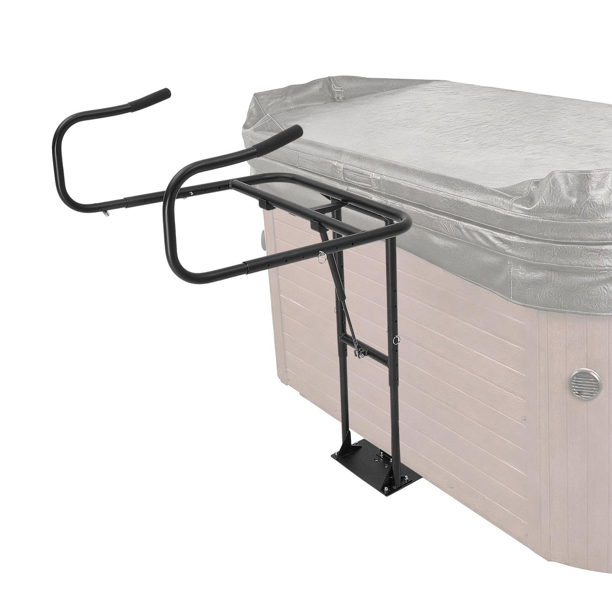 Hydraulic Spa Cover Lift, Hot Tub Cover Lift, Adjustable Height 840-1050 mm and Width from 1350-2350 mm, Mounted Underneath on One Side, Compatible with Various Sizes of Hot Tubs & Spas