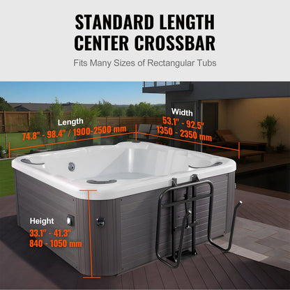 Hydraulic Spa Cover Lift, Adjustable Height 0.84m-1.05m, Easy Install