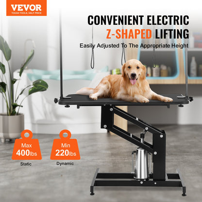 VEVOR 109cm Hydraulic Pet Grooming Table, Heavy Duty Dog Grooming Arm for Medium/